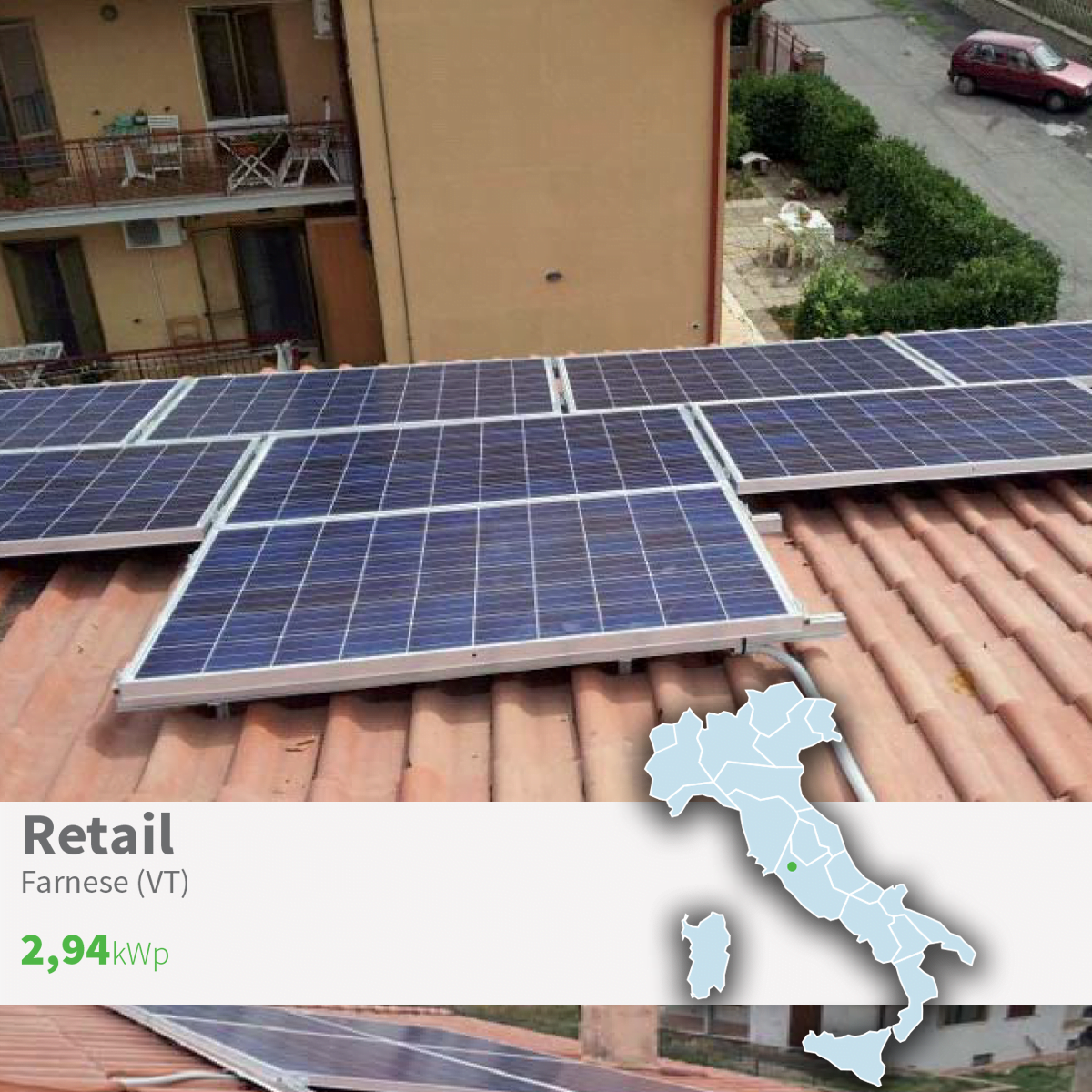 Gaia Energy Impianto Fotovoltaico Retail Farnese