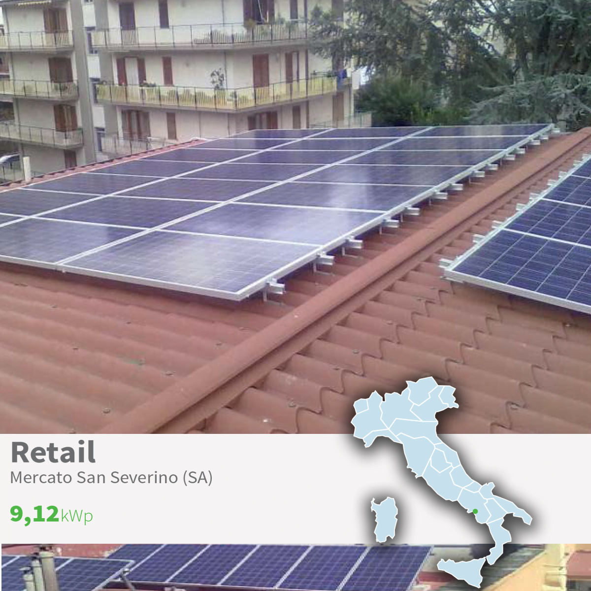Gaia Energy Impianto Fotovoltaico Retail a Mercato San Severino (sa)