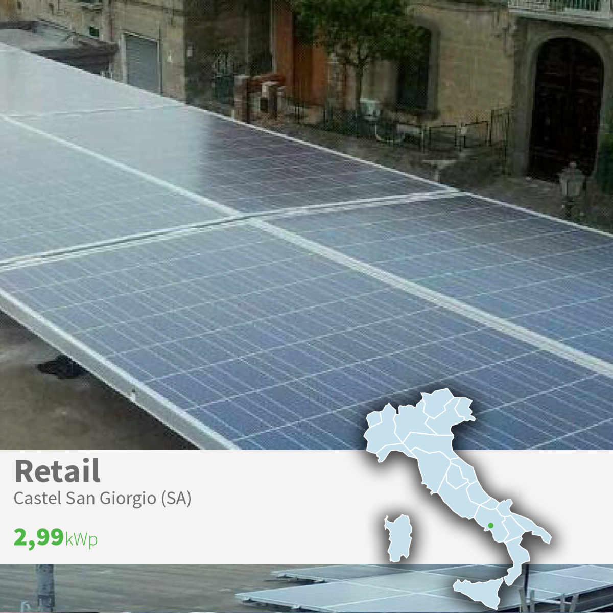 Gaia Energy Impianto Fotovoltaico Retail a Castel San Giorgio