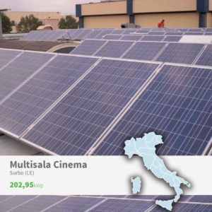 Gaia Energy Impianto Fotovoltaico su Multisala cinema a Surbo