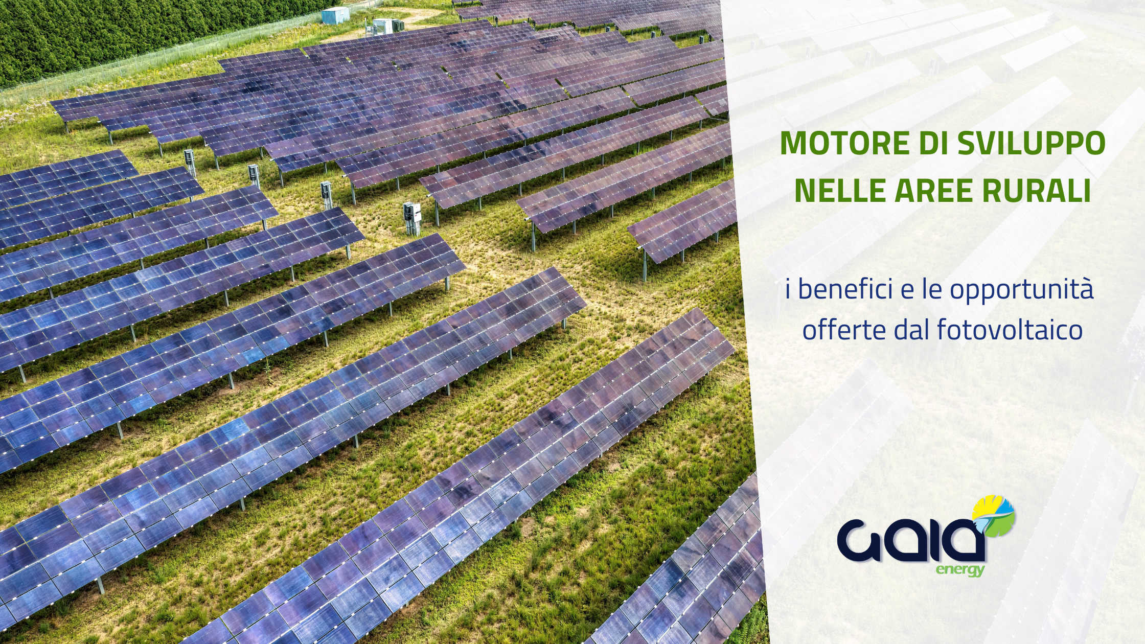 Il fotovoltaico come motore di sviluppo nelle aree rurali
